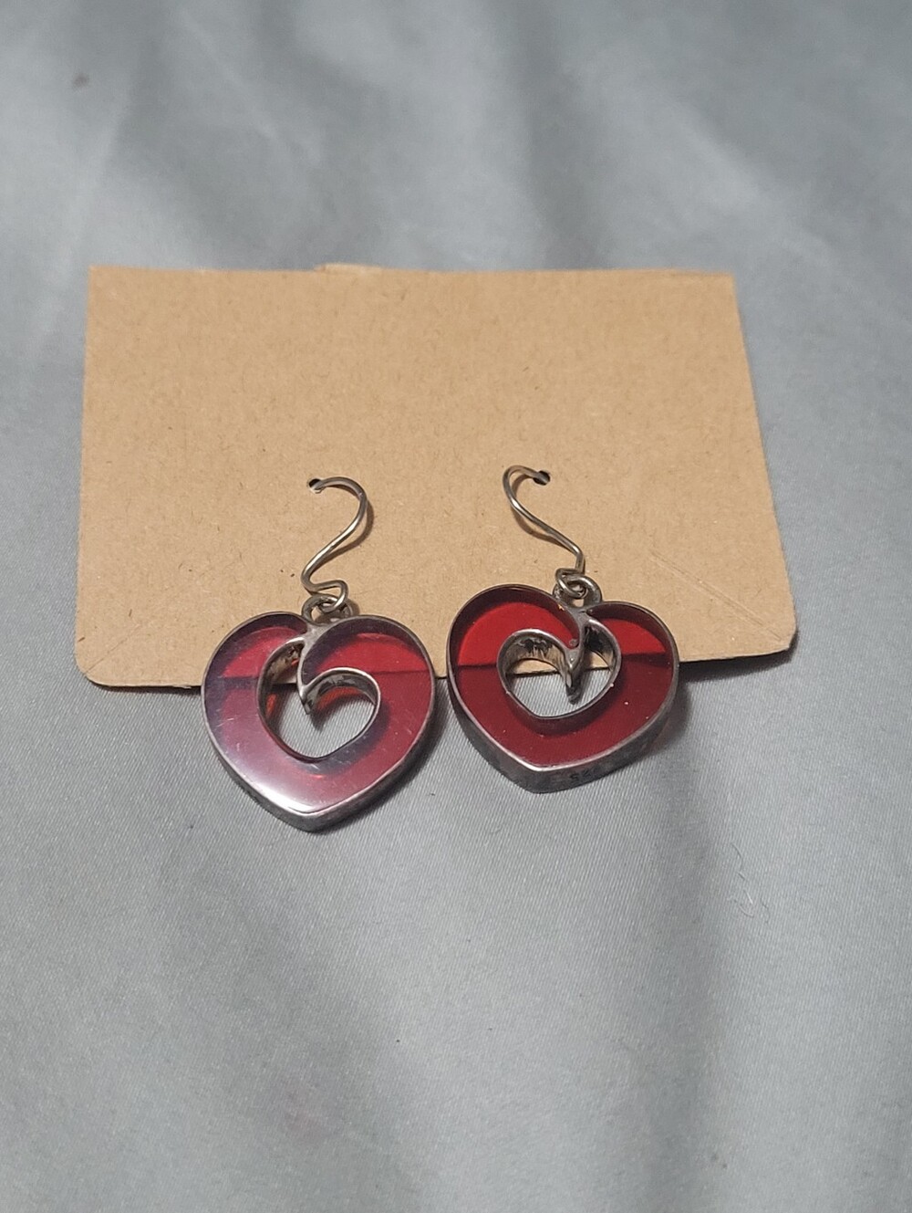 Red Heart Drop Earrings - Stylish Women's Jewelry
